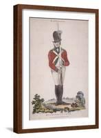 Member of the Battalion in the Bank Volunteers, Holding a Rifle with a Bayonet Attached, 1799-John Barlow-Framed Giclee Print