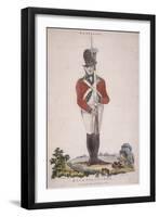 Member of the Battalion in the Bank Volunteers, Holding a Rifle with a Bayonet Attached, 1799-John Barlow-Framed Giclee Print
