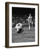 Member of the Chicago Spurs Watching as the Ball Is Coming His Way During the Beginning of the Game-null-Framed Photographic Print
