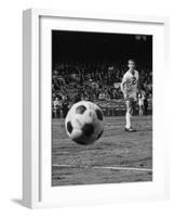 Member of the Chicago Spurs Watching as the Ball Is Coming His Way During the Beginning of the Game-null-Framed Photographic Print