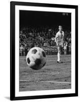 Member of the Chicago Spurs Watching as the Ball Is Coming His Way During the Beginning of the Game-null-Framed Photographic Print