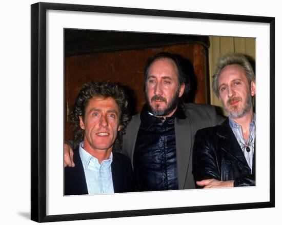 Member of the Who: Roger Daltrey, Pete Townshend and John Entwistle-null-Framed Premium Photographic Print