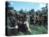 Members of 1st Marine Division Carrying Wounded During Firefight During Vietnam War. South Vietnam-Larry Burrows-Stretched Canvas