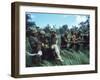Members of 1st Marine Division Carrying Wounded During Firefight During Vietnam War. South Vietnam-Larry Burrows-Framed Photographic Print