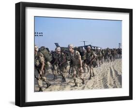 Members of 82nd Airborne-Pool-Framed Premium Photographic Print