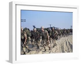 Members of 82nd Airborne-Pool-Framed Premium Photographic Print