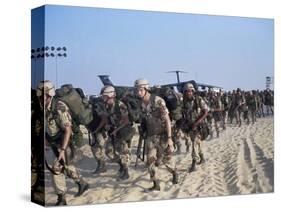 Members of 82nd Airborne-Pool-Stretched Canvas