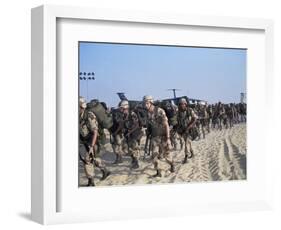 Members of 82nd Airborne-Pool-Framed Photographic Print