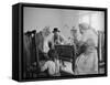 Members of a Jewish Family Sitting Down For a Meal-Paul Schutzer-Framed Stretched Canvas