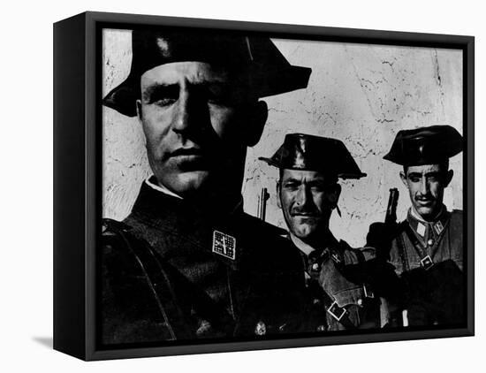 Members of Dictator Franco's Feared Guardia Civil in Rural Spain, from Essay "Spanish Village."-W^ Eugene Smith-Framed Stretched Canvas