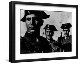 Members of Dictator Franco's Feared Guardia Civil in Rural Spain, from Essay "Spanish Village."-W^ Eugene Smith-Framed Photographic Print