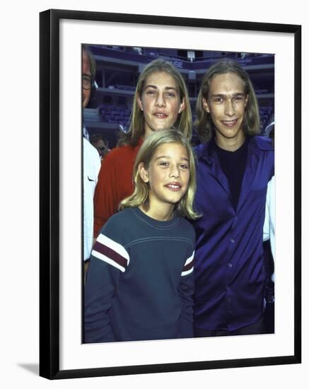 Members of Family Musical Group Hanson Taylor, Zach and Isaac-Dave Allocca-Framed Premium Photographic Print