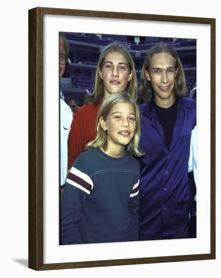 Members of Family Musical Group Hanson Taylor, Zach and Isaac-Dave Allocca-Framed Premium Photographic Print