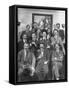 Members of Handlebar Club Posing for Photograph-Nat Farbman-Framed Stretched Canvas
