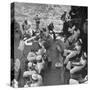 Members of Ship's Band Aboard US Navy Cruiser Playing on Deck, Daily Musical Practice During WWII-Ralph Morse-Stretched Canvas