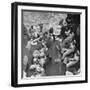 Members of Ship's Band Aboard US Navy Cruiser Playing on Deck, Daily Musical Practice During WWII-Ralph Morse-Framed Photographic Print