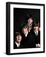 Members of Singing Group the Beatles: John Lennon, Paul McCartney, George Harrison and Ringo Starr-John Dominis-Framed Premium Photographic Print