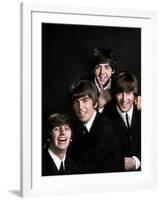 Members of Singing Group the Beatles: John Lennon, Paul McCartney, George Harrison and Ringo Starr-John Dominis-Framed Premium Photographic Print