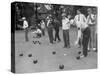 Members of St. Mary's Society Club Play the Italian Game of Bocce on their Court Behind the Club-Margaret Bourke-White-Stretched Canvas