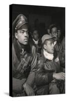 Members of the 332nd Fighter Group Attending a Briefing in Ramitelli, Italy, March, 1945-null-Stretched Canvas