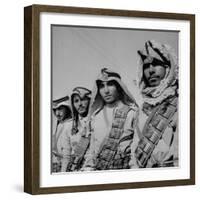 Members of the Arab Legion Wearing their Picturesque Head-Dresses-James Jarche-Framed Premium Photographic Print