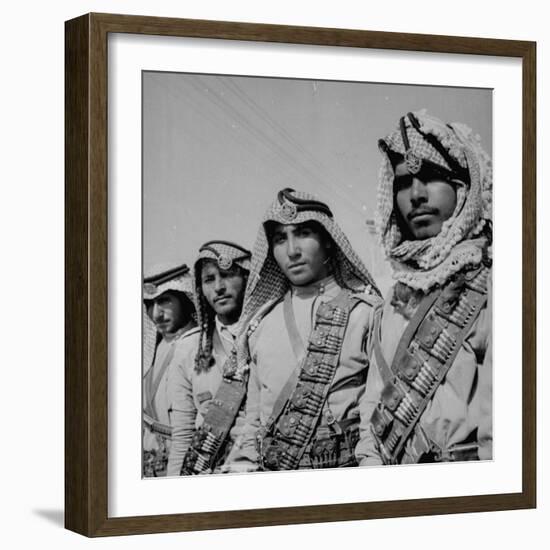 Members of the Arab Legion Wearing their Picturesque Head-Dresses-James Jarche-Framed Premium Photographic Print