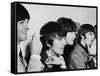 Members of the Beatles During an Interview at Los Angeles International Airport-Bill Ray-Framed Stretched Canvas