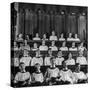 Members of the Boys Choir at St. John the Divine Episcopal Church Singing During Services-Cornell Capa-Stretched Canvas