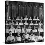 Members of the Boys Choir at St. John the Divine Episcopal Church Singing During Services-Cornell Capa-Stretched Canvas