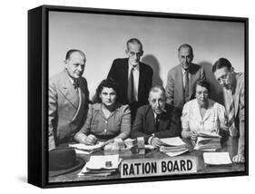 Members of the Bristol Ration Board Who are All Volunteers Doing a Tough Job without Pay-Herbert Gehr-Framed Stretched Canvas