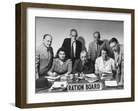 Members of the Bristol Ration Board Who are All Volunteers Doing a Tough Job without Pay-Herbert Gehr-Framed Photographic Print