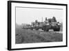 Members of the British 49th Armoured Personnel Carrier Regiment Riding Along a Line of Tanks-George Silk-Framed Photographic Print