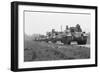 Members of the British 49th Armoured Personnel Carrier Regiment Riding Along a Line of Tanks-George Silk-Framed Photographic Print