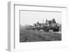 Members of the British 49th Armoured Personnel Carrier Regiment Riding Along a Line of Tanks-George Silk-Framed Photographic Print