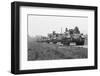 Members of the British 49th Armoured Personnel Carrier Regiment Riding Along a Line of Tanks-George Silk-Framed Premium Photographic Print