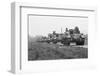 Members of the British 49th Armoured Personnel Carrier Regiment Riding Along a Line of Tanks-George Silk-Framed Premium Photographic Print