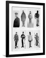 Members of the British Antarctic Expedition at the Start of the Journey-null-Framed Giclee Print