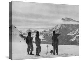 Members of the British Everest Expedition Survey the Mountains-null-Stretched Canvas