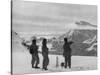 Members of the British Everest Expedition Survey the Mountains-null-Stretched Canvas