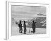 Members of the British Everest Expedition Survey the Mountains-null-Framed Photographic Print