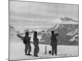 Members of the British Everest Expedition Survey the Mountains-null-Mounted Photographic Print