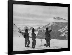 Members of the British Everest Expedition Survey the Mountains-null-Framed Photographic Print