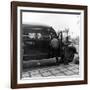 Members of the Brooklyn Dodgers Baseball Team Climb onto a Bus During Spring Training, 1942-William Vandivert-Framed Photographic Print