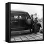 Members of the Brooklyn Dodgers Baseball Team Climb onto a Bus During Spring Training, 1942-William Vandivert-Framed Stretched Canvas