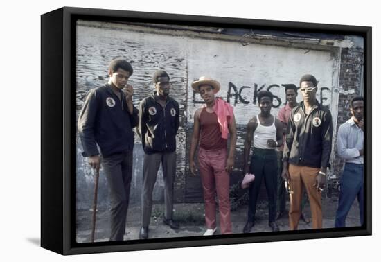 Members of the Chicago Street Gang Called 'The Blackstone Rangers', Chicago, IL, 1968-Declan Haun-Framed Stretched Canvas