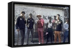 Members of the Chicago Street Gang Called 'The Blackstone Rangers', Chicago, IL, 1968-Declan Haun-Framed Stretched Canvas