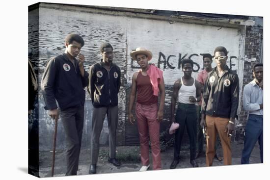 Members of the Chicago Street Gang Called 'The Blackstone Rangers', Chicago, IL, 1968-Declan Haun-Stretched Canvas