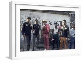 Members of the Chicago Street Gang Called 'The Blackstone Rangers', Chicago, IL, 1968-Declan Haun-Framed Photographic Print