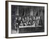 Members of the Commune at the Hotel De Ville in Paris and Field Officers Deliberating, 1871-null-Framed Giclee Print