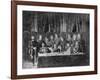 Members of the Commune at the Hotel De Ville in Paris and Field Officers Deliberating, 1871-null-Framed Giclee Print